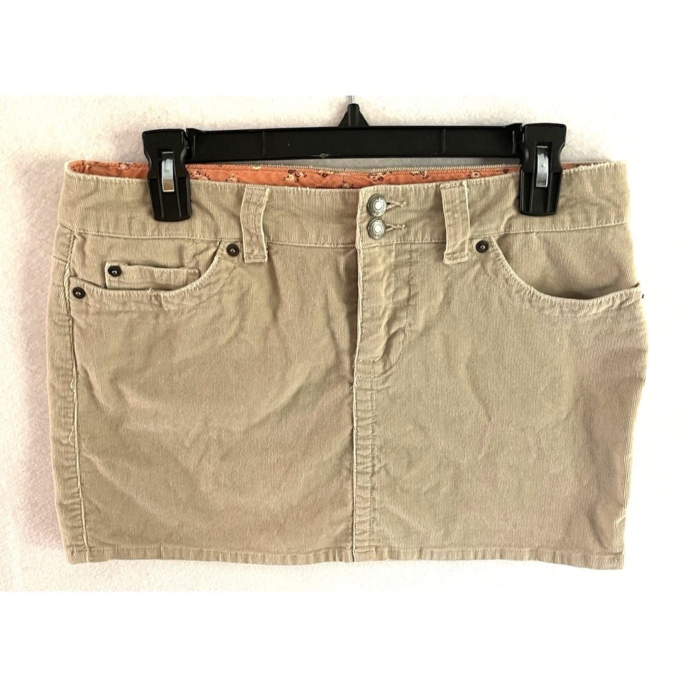 Y2K Indie Granola Girl Cordoray Mini Skirt Tan Size 7 Coastal Cowgirl